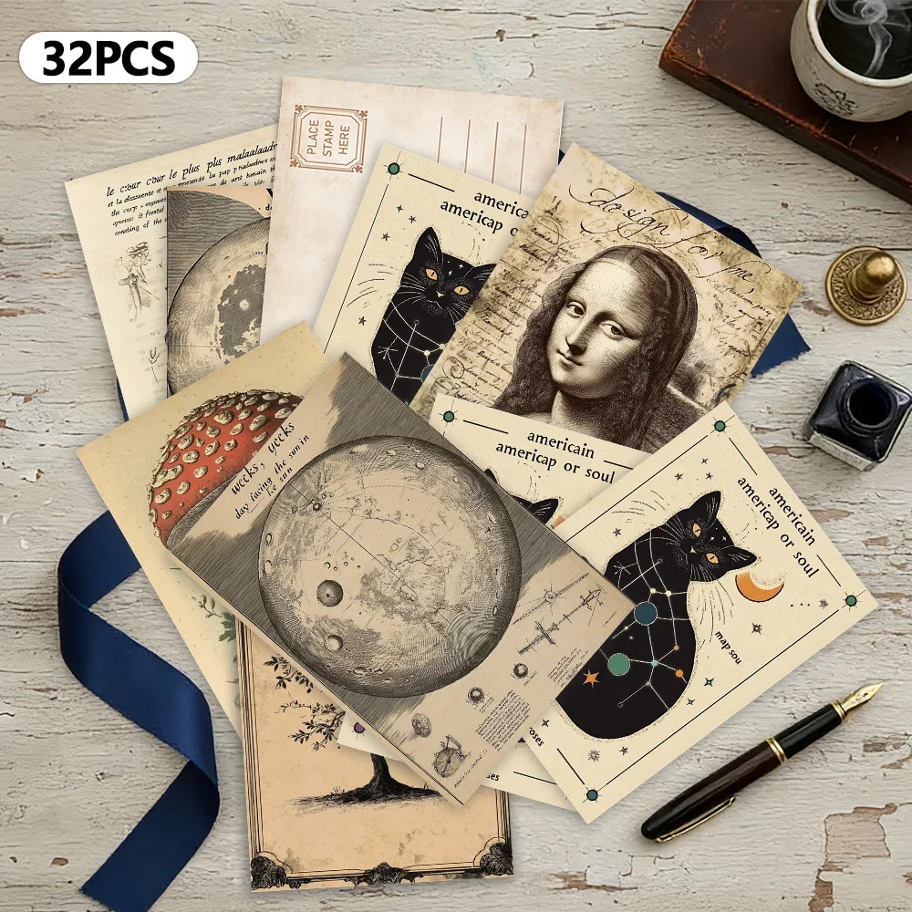 Collectible Vintage Greeting Cards - 32 piezas, estilo vintage, postales, tarjetas
