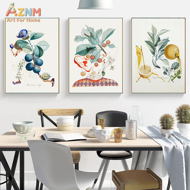 Vintage Things Collection - AZNM Cuadro de Lienzo con Figuras