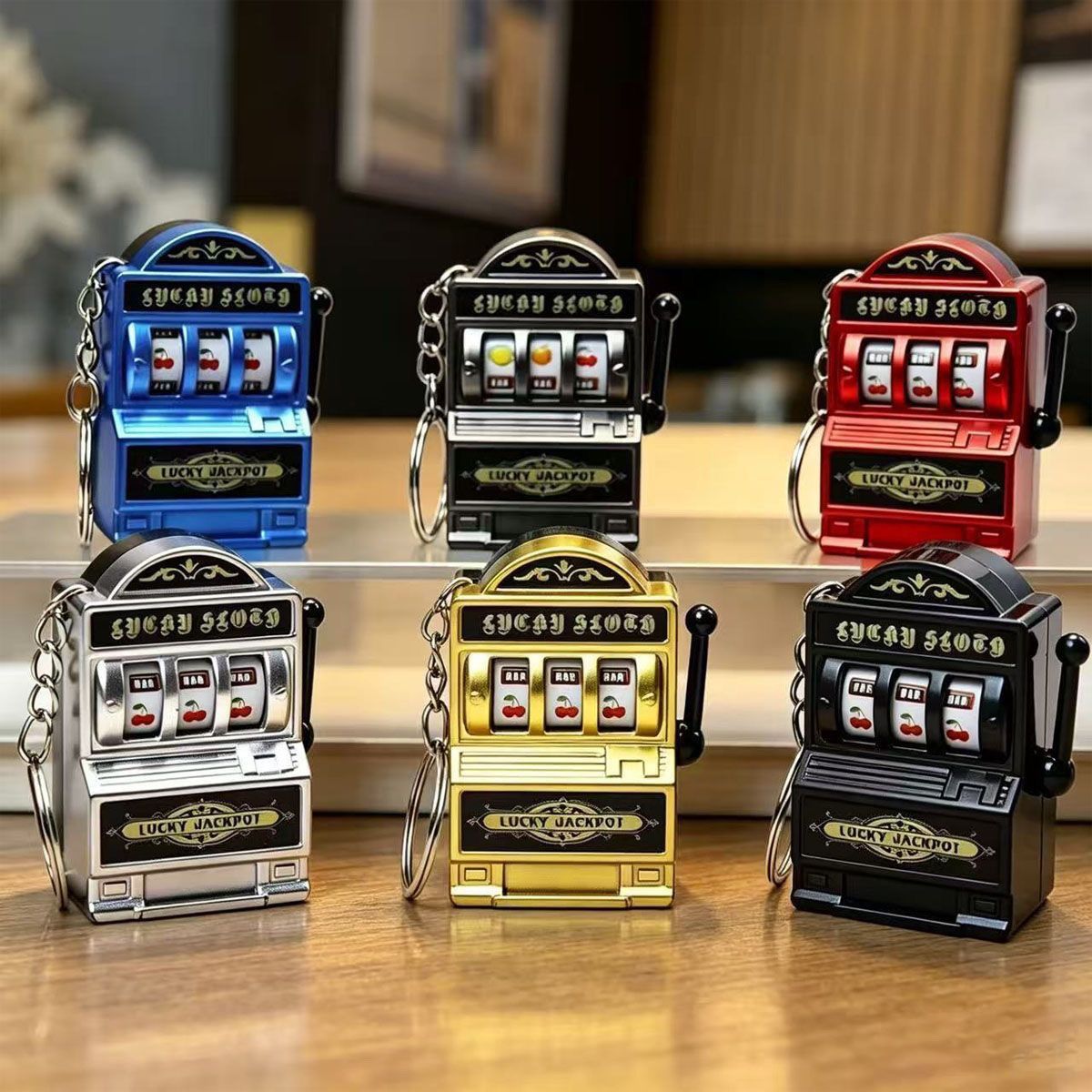 Vintage Collector - Mini máquina tragamonedas portátil con forma