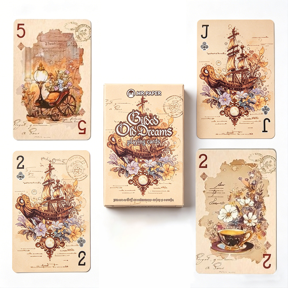 Vintage Collectible Board Games - 55 Cartas de Juego Estéticas Vintage