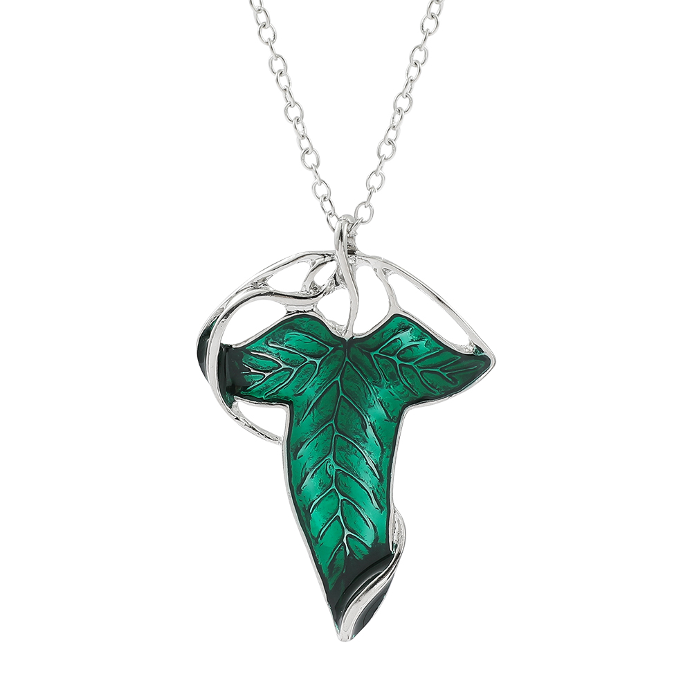 Vintage Collector - Collar con Colgante de Hoja Verde