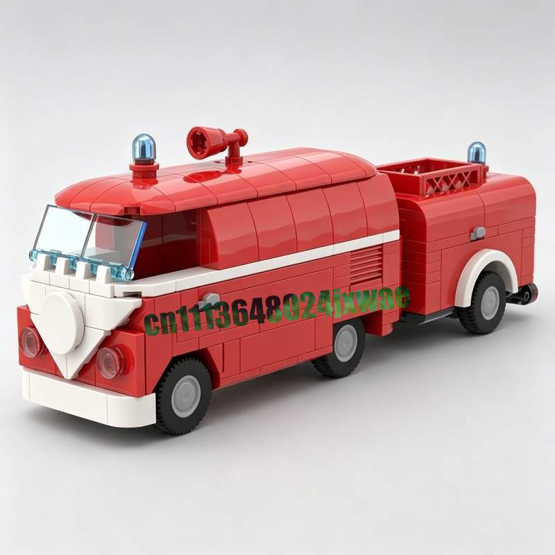 Vintage Collectible Trucks - 369 Piezas MOC Camión de Bomberos
