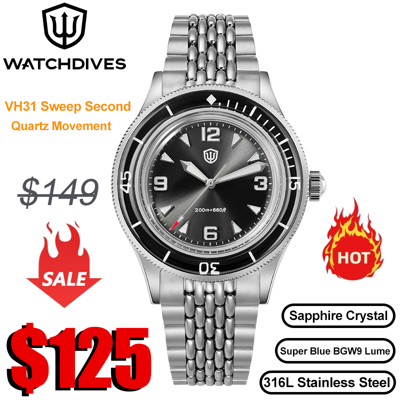 Vintage Watch Collecting - Relojes Watchdives WD50Q con movimiento de