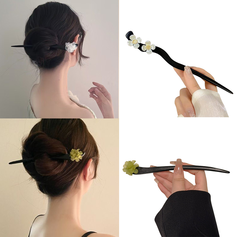 Vintage Collector - Palillos para el cabello de flores