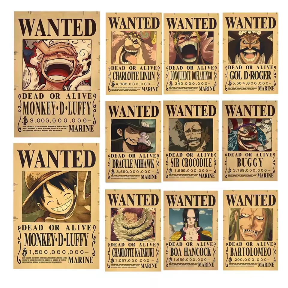 Vintage Collectible Cards - Pósteres de Anime One Piece de