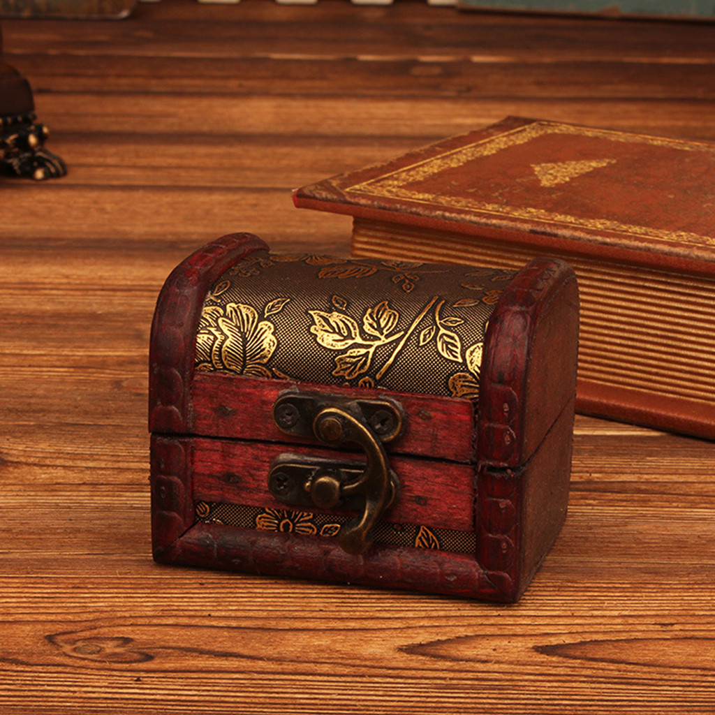 Vintage Collector - Caja de joyería de madera vintage