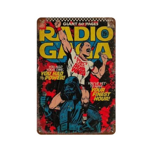 Vintage Collectible Tins - Y1, Queen Radio Gaga, arte de