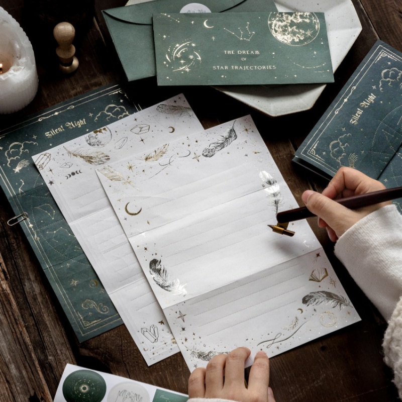 Collectible Vintage Greeting Cards - Colección de Poesía Luna y Estrella: