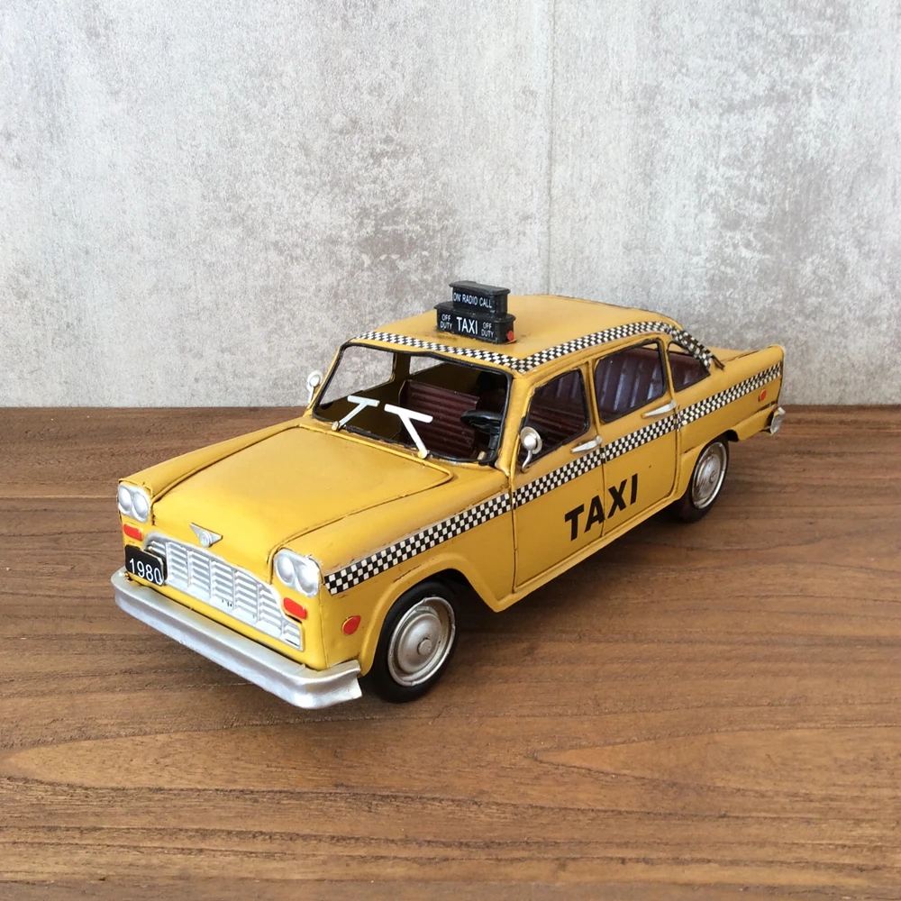 Vintage Collectible Tins - Modelo de Taxi americano clásico Oldcar,
