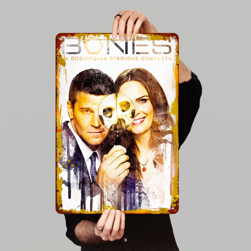 Vintage Collectible Tins - Póster de Bones Temporada 12, letrero