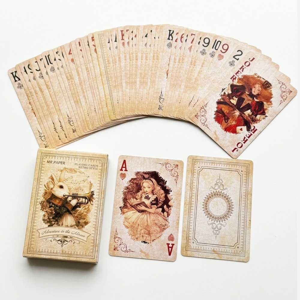 55 Cartas de Póker de Alice en - Vintage Collectible Board Games reseña y precio